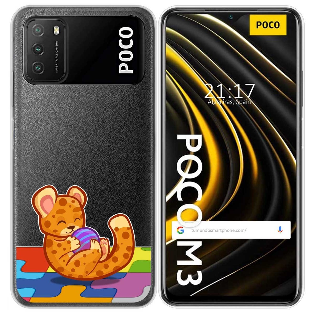 Funda Gel Transparente para Xiaomi POCO M3 / Redmi 9T diseño Leopardo Dibujos