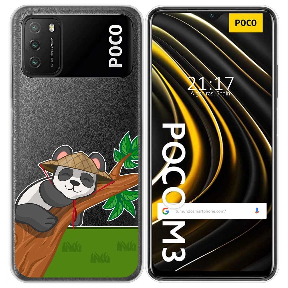 Funda Gel Transparente para Xiaomi POCO M3 / Redmi 9T diseño Panda Dibujos