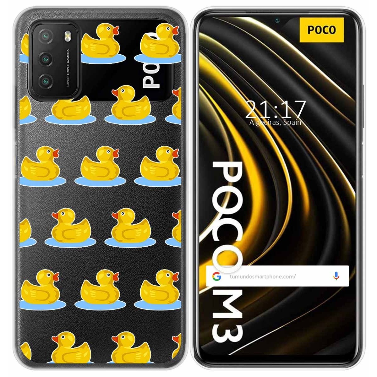 Funda Gel Transparente para Xiaomi POCO M3 / Redmi 9T diseño Pato Dibujos