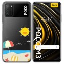 Funda Gel Transparente para Xiaomi POCO M3 / Redmi 9T diseño Playa Dibujos