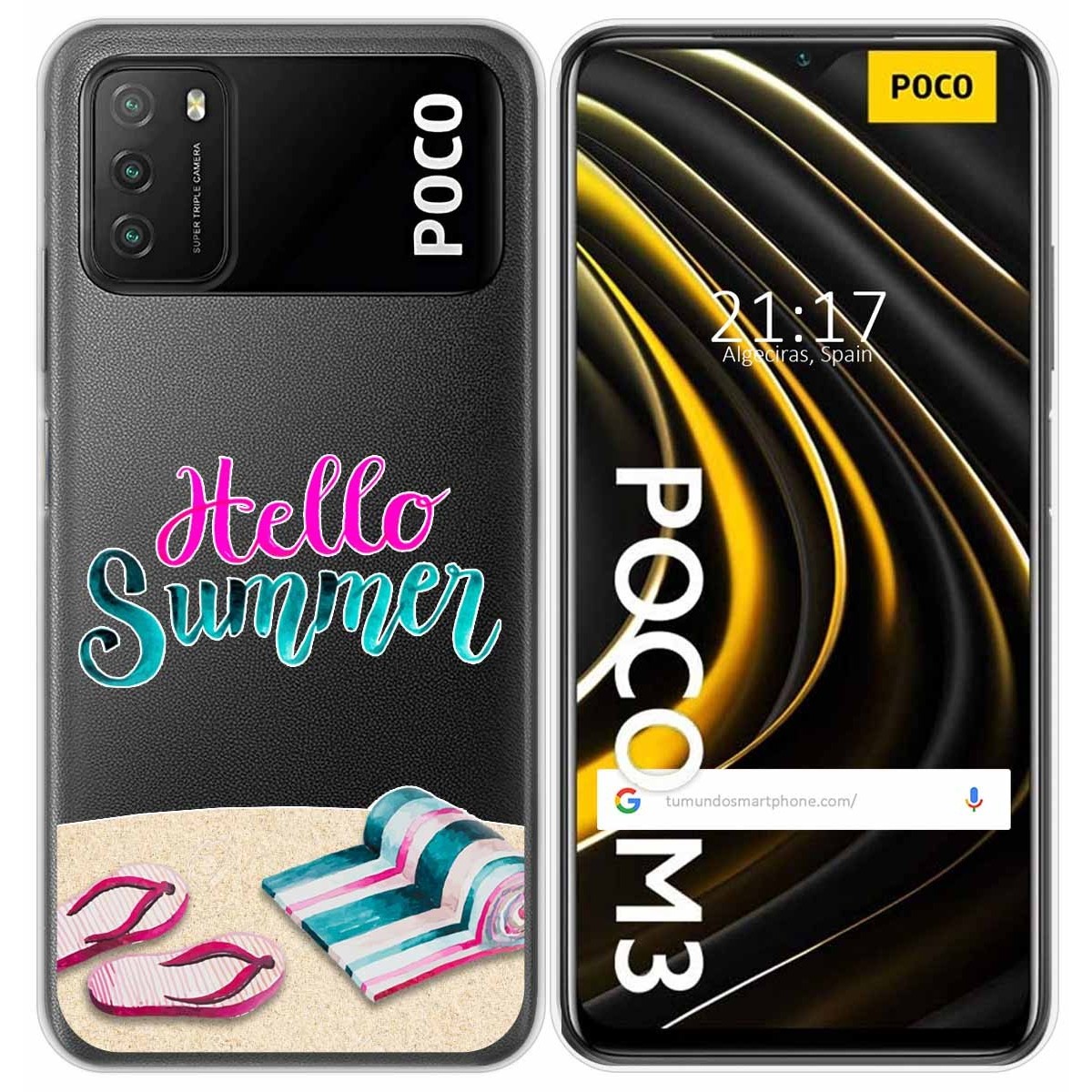 Funda Gel Transparente para Xiaomi POCO M3 / Redmi 9T diseño Summer Dibujos