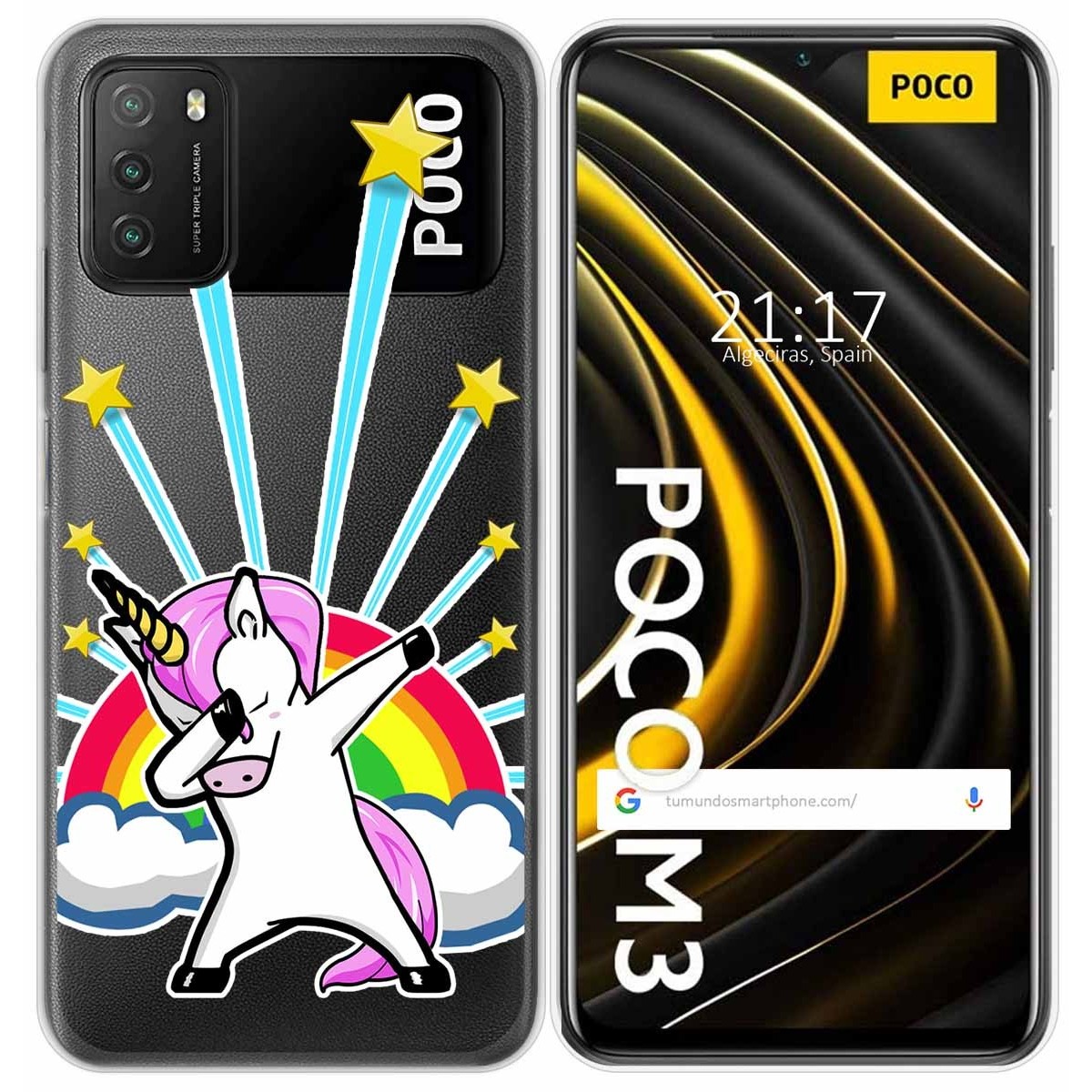 Funda Gel Transparente para Xiaomi POCO M3 / Redmi 9T diseño Unicornio Dibujos