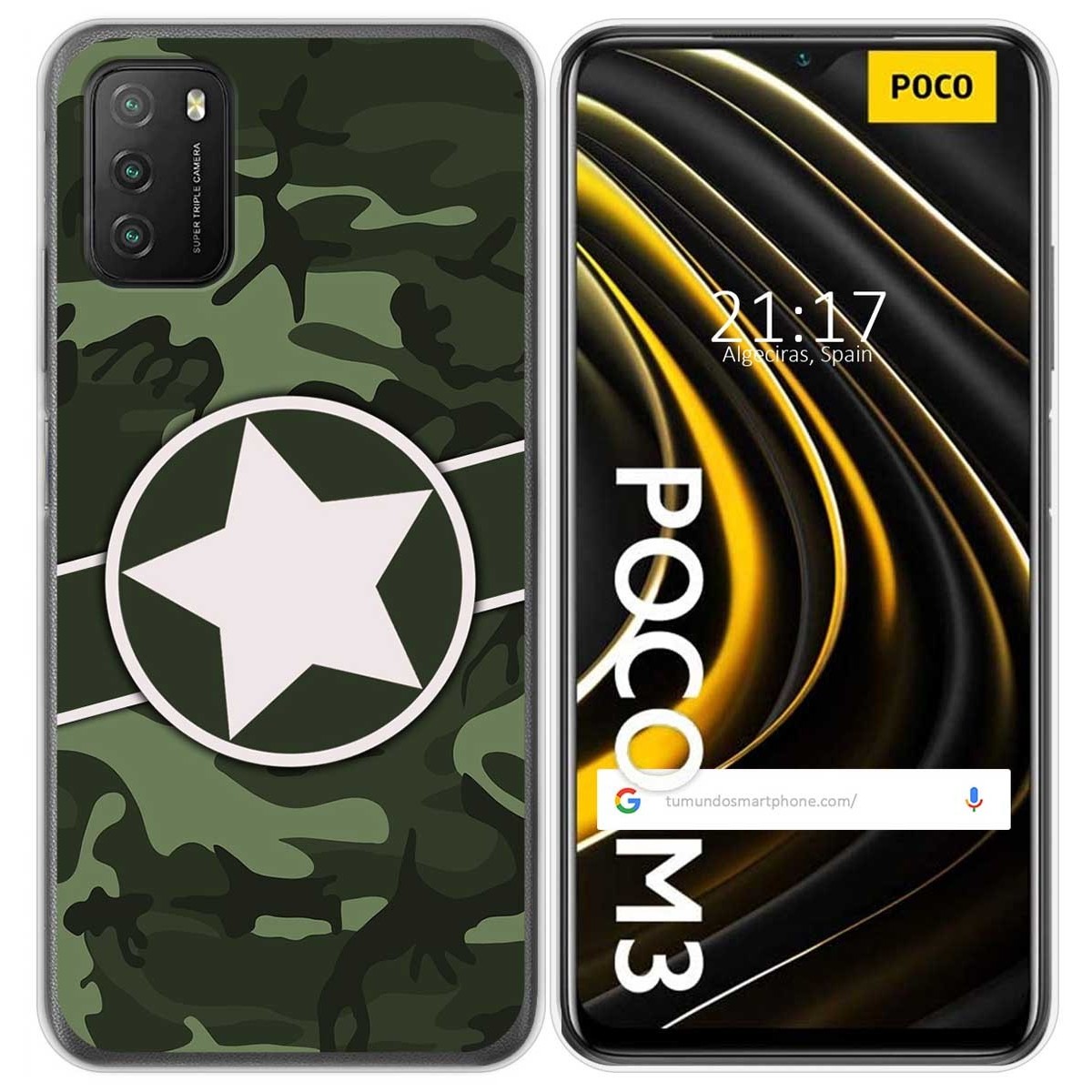 Funda Gel Tpu para Xiaomi POCO M3 / Redmi 9T diseño Camuflaje 01 Dibujos