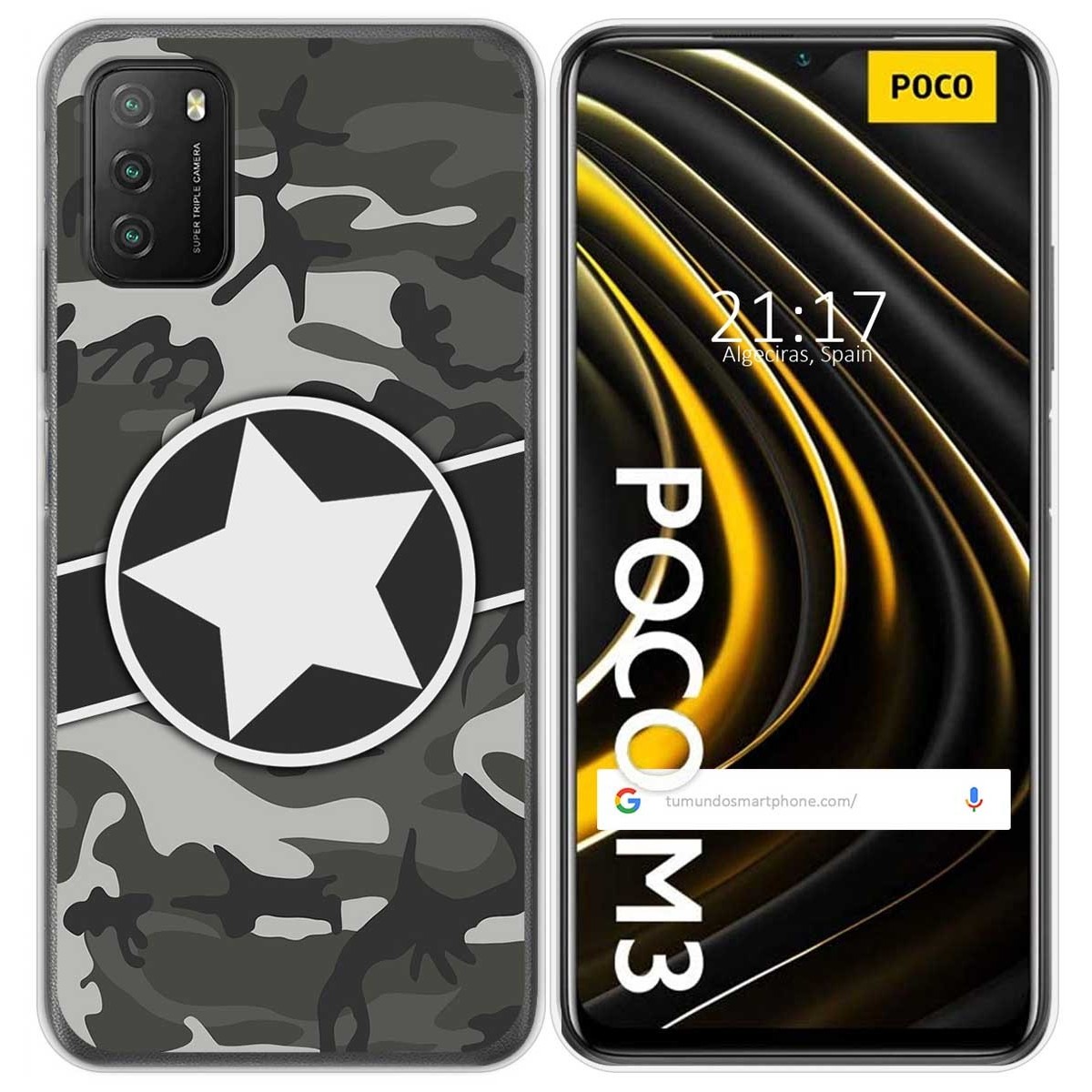 Funda Gel Tpu para Xiaomi POCO M3 / Redmi 9T diseño Camuflaje 02 Dibujos