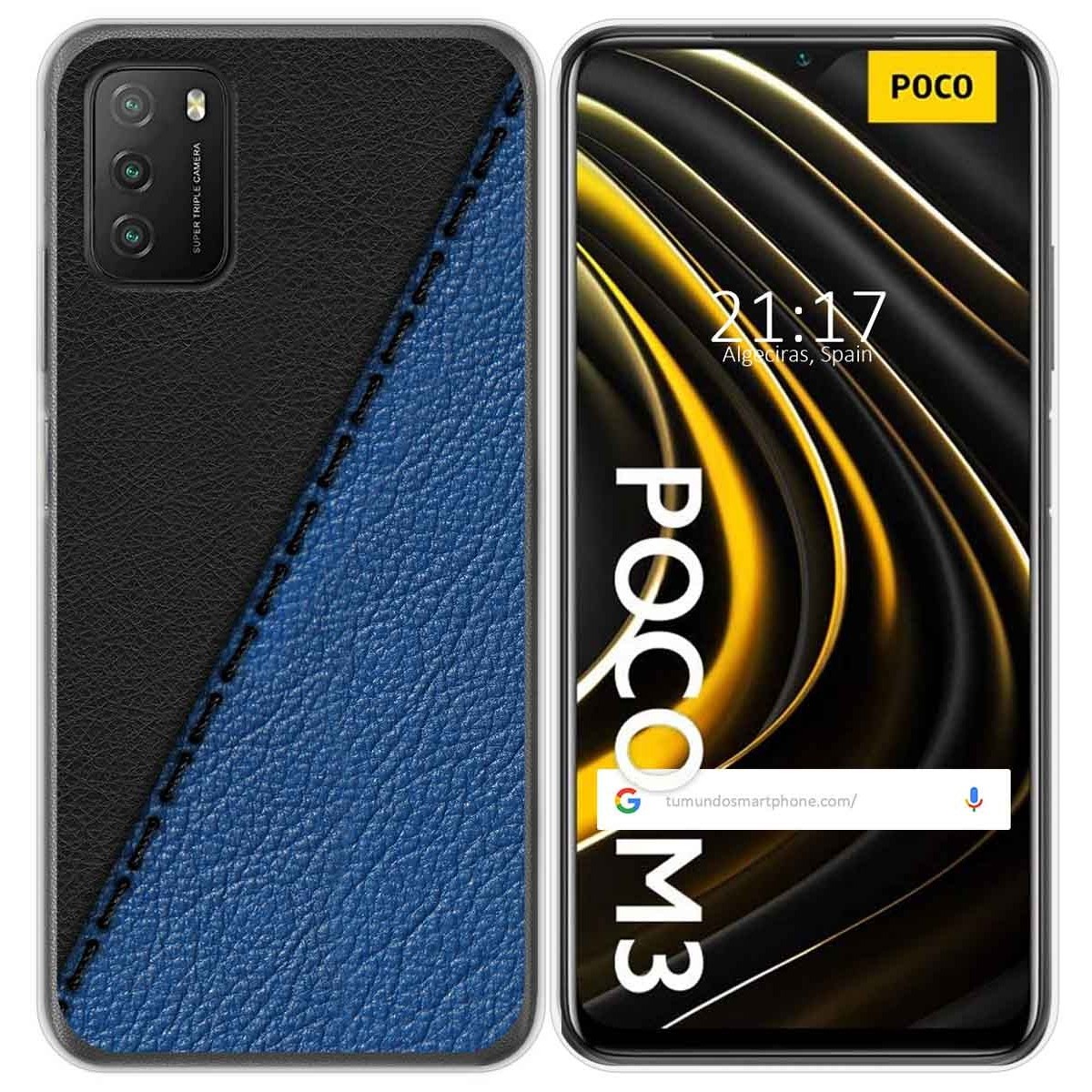 Funda Gel Tpu para Xiaomi POCO M3 / Redmi 9T diseño Cuero 02 Dibujos