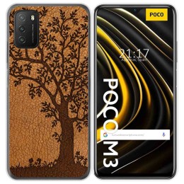 Funda Gel Tpu para Xiaomi POCO M3 / Redmi 9T diseño Cuero 03 Dibujos