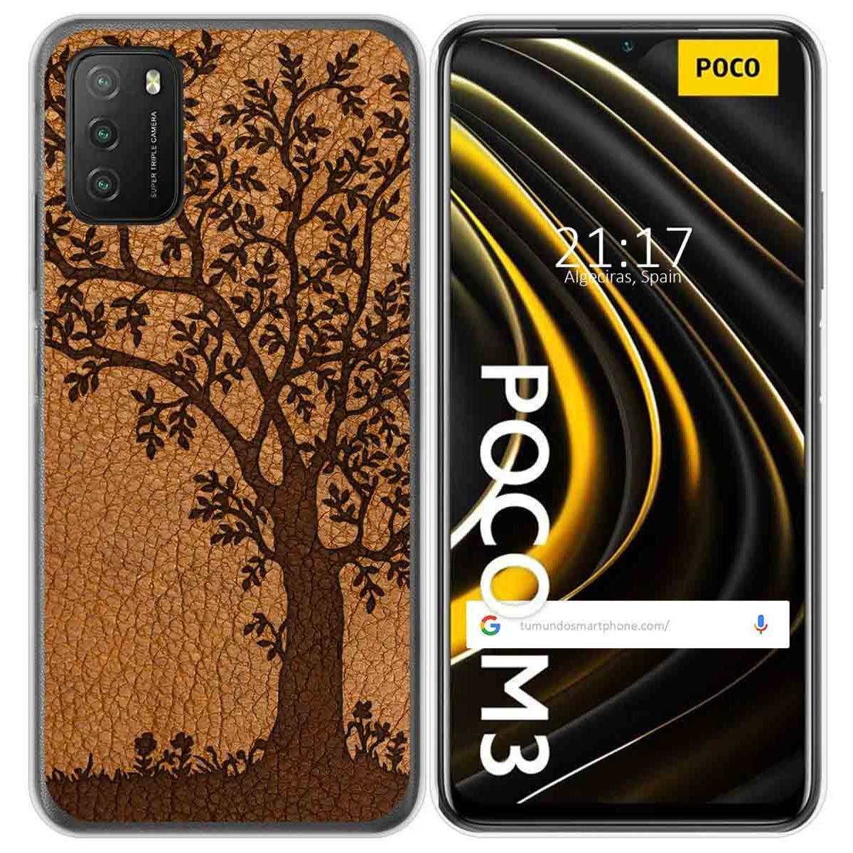 Funda Gel Tpu para Xiaomi POCO M3 / Redmi 9T diseño Cuero 03 Dibujos