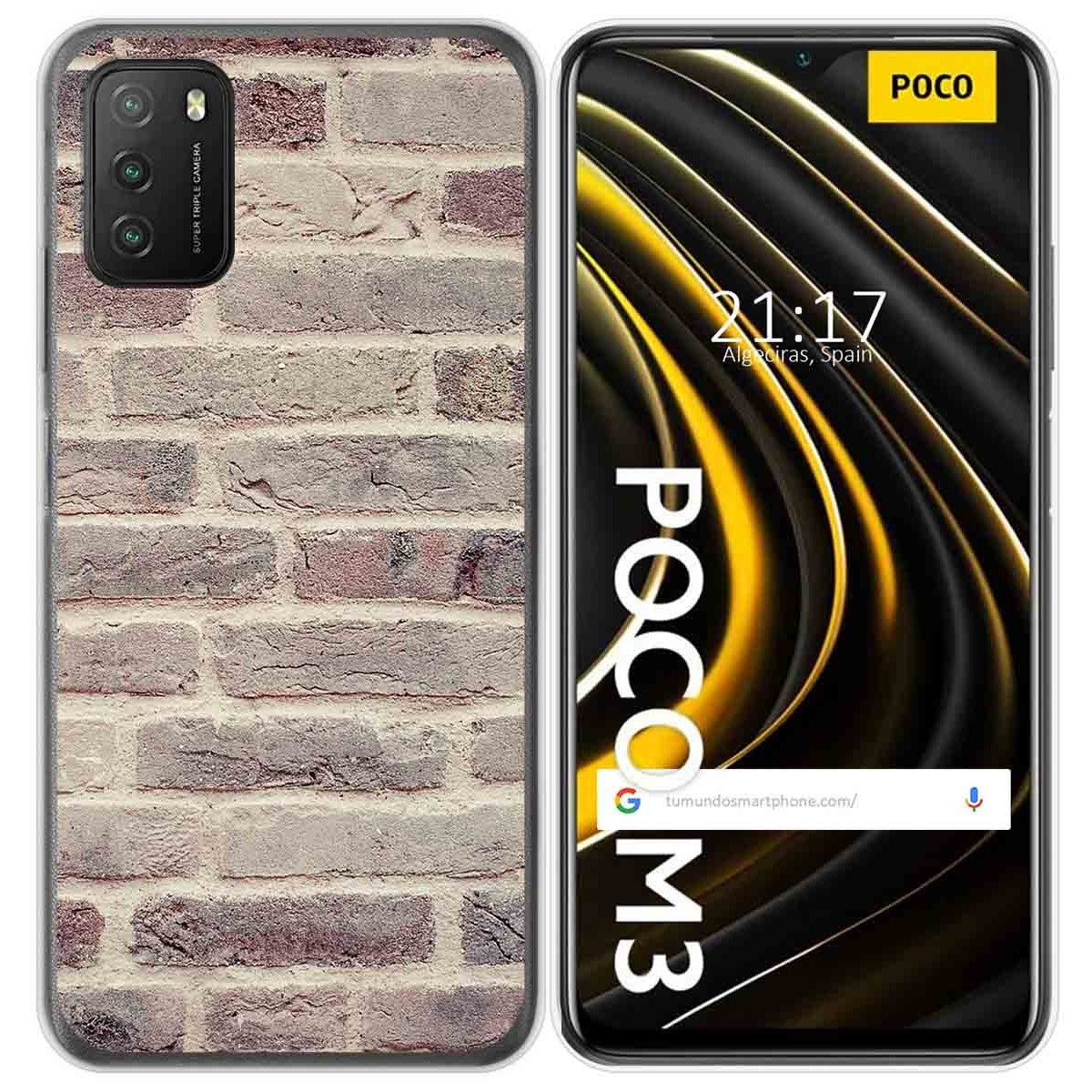 Funda Gel Tpu para Xiaomi POCO M3 / Redmi 9T diseño Ladrillo 01 Dibujos