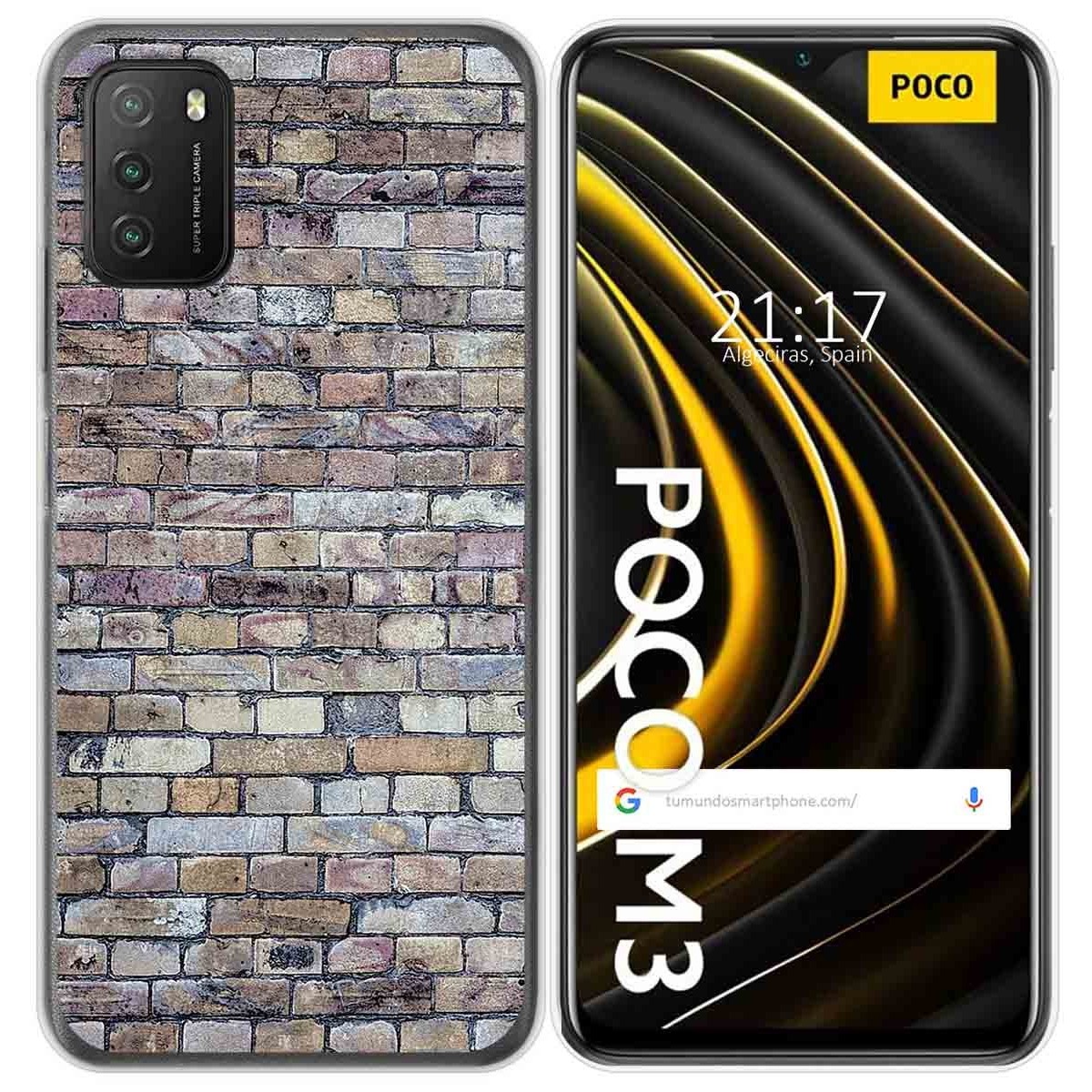 Funda Gel Tpu para Xiaomi POCO M3 / Redmi 9T diseño Ladrillo 02 Dibujos