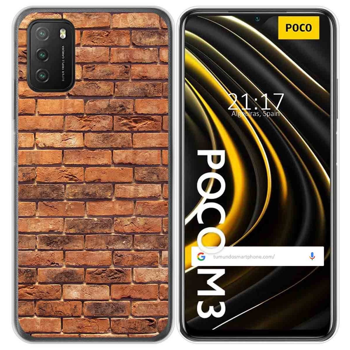 Funda Gel Tpu para Xiaomi POCO M3 / Redmi 9T diseño Ladrillo 04 Dibujos
