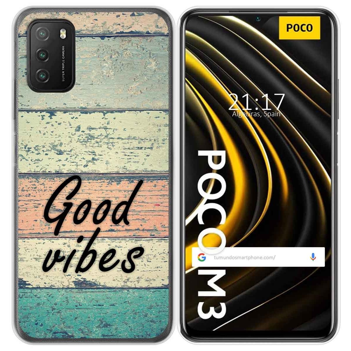 Funda Gel Tpu para Xiaomi POCO M3 / Redmi 9T diseño Madera 01 Dibujos