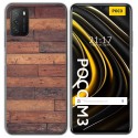 Funda Gel Tpu para Xiaomi POCO M3 / Redmi 9T diseño Madera 03 Dibujos