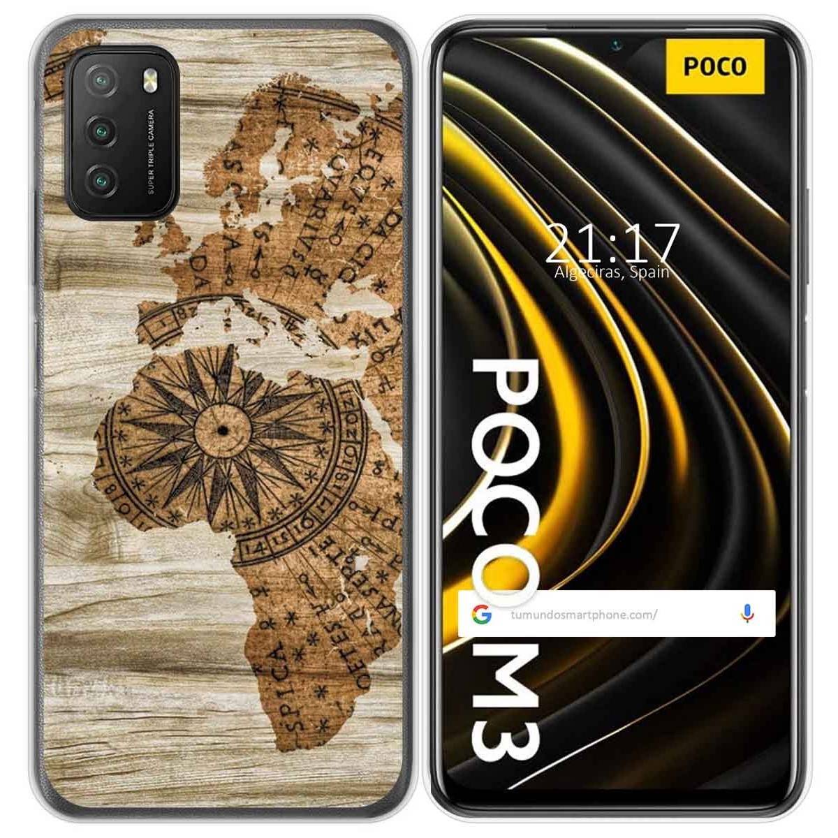 Funda Gel Tpu para Xiaomi POCO M3 / Redmi 9T diseño Madera 07 Dibujos