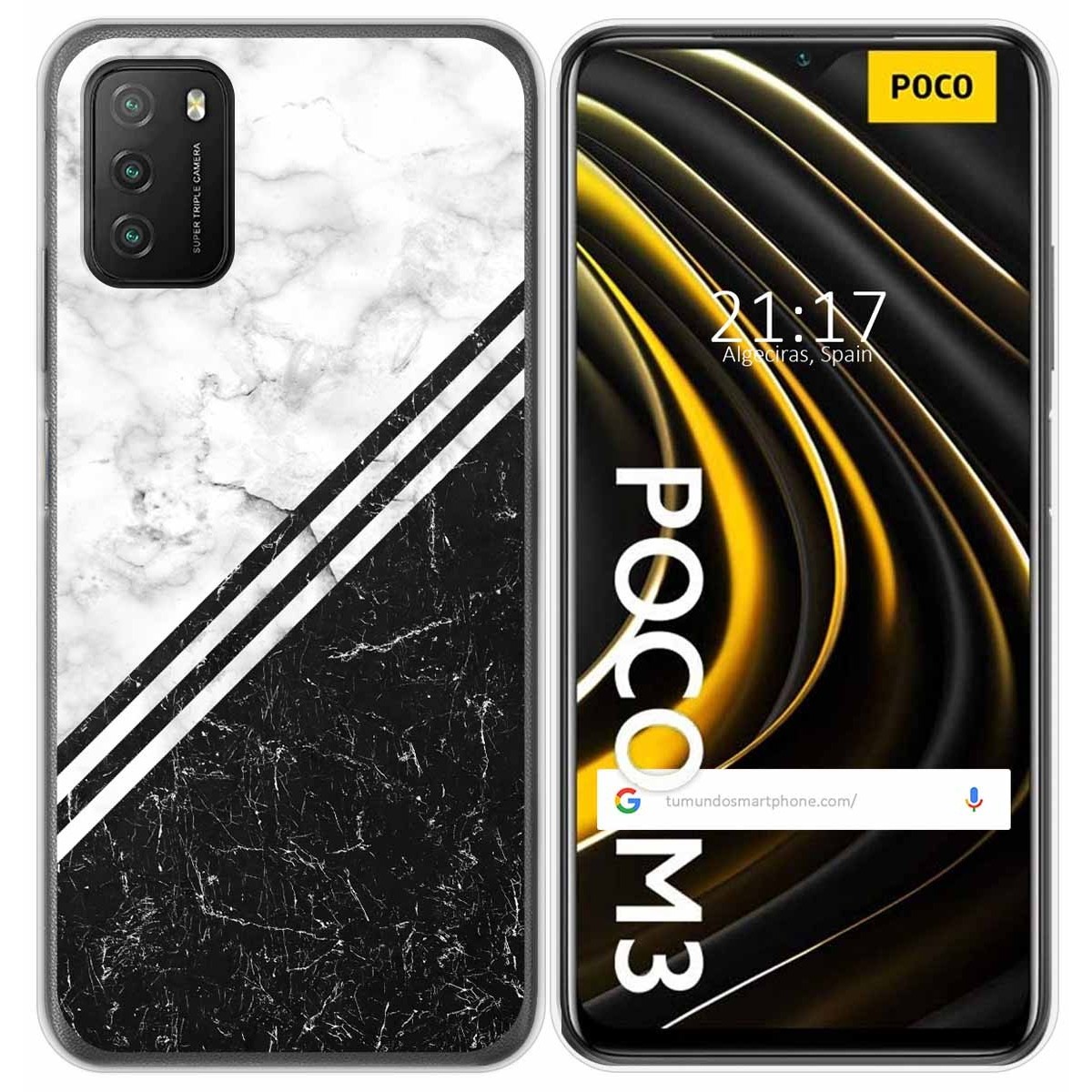 Funda Gel Tpu para Xiaomi POCO M3 / Redmi 9T diseño Mármol 01 Dibujos