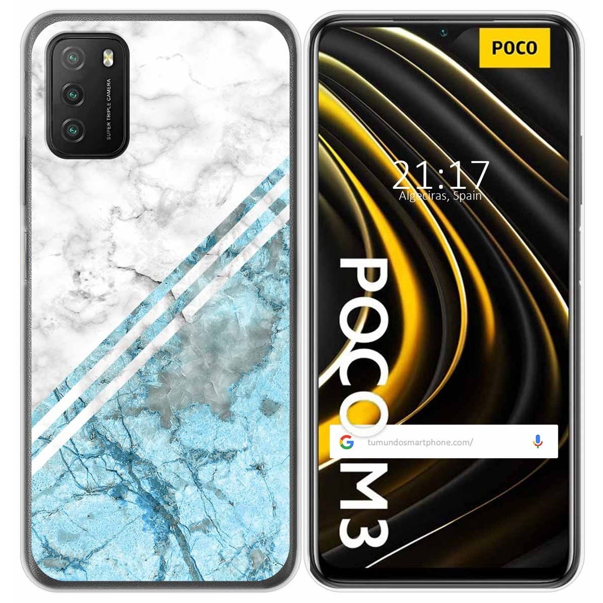 Funda Gel Tpu para Xiaomi POCO M3 / Redmi 9T diseño Mármol 02 Dibujos
