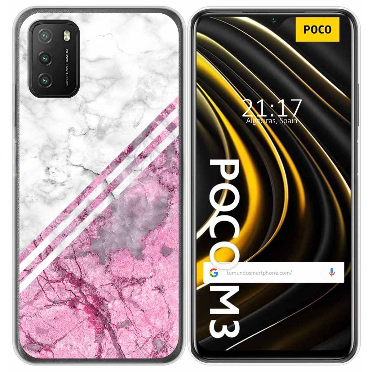 Funda Gel Tpu para Xiaomi POCO M3 / Redmi 9T diseño Mármol 03 Dibujos