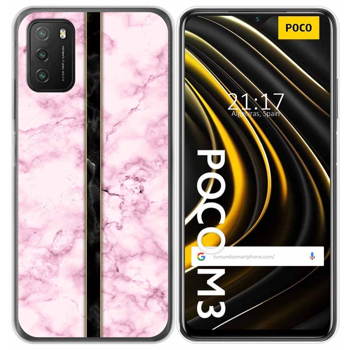 Funda Gel Tpu para Xiaomi POCO M3 / Redmi 9T diseño Mármol 04 Dibujos