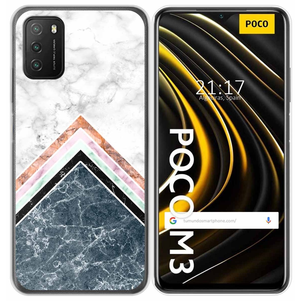 Funda Gel Tpu para Xiaomi POCO M3 / Redmi 9T diseño Mármol 05 Dibujos
