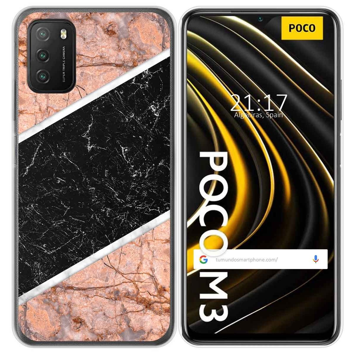 Funda Gel Tpu para Xiaomi POCO M3 / Redmi 9T diseño Mármol 07 Dibujos