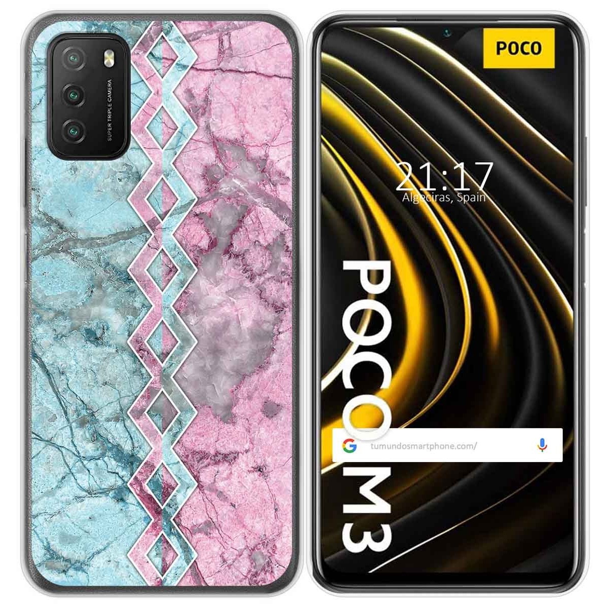 Funda Gel Tpu para Xiaomi POCO M3 / Redmi 9T diseño Mármol 08 Dibujos