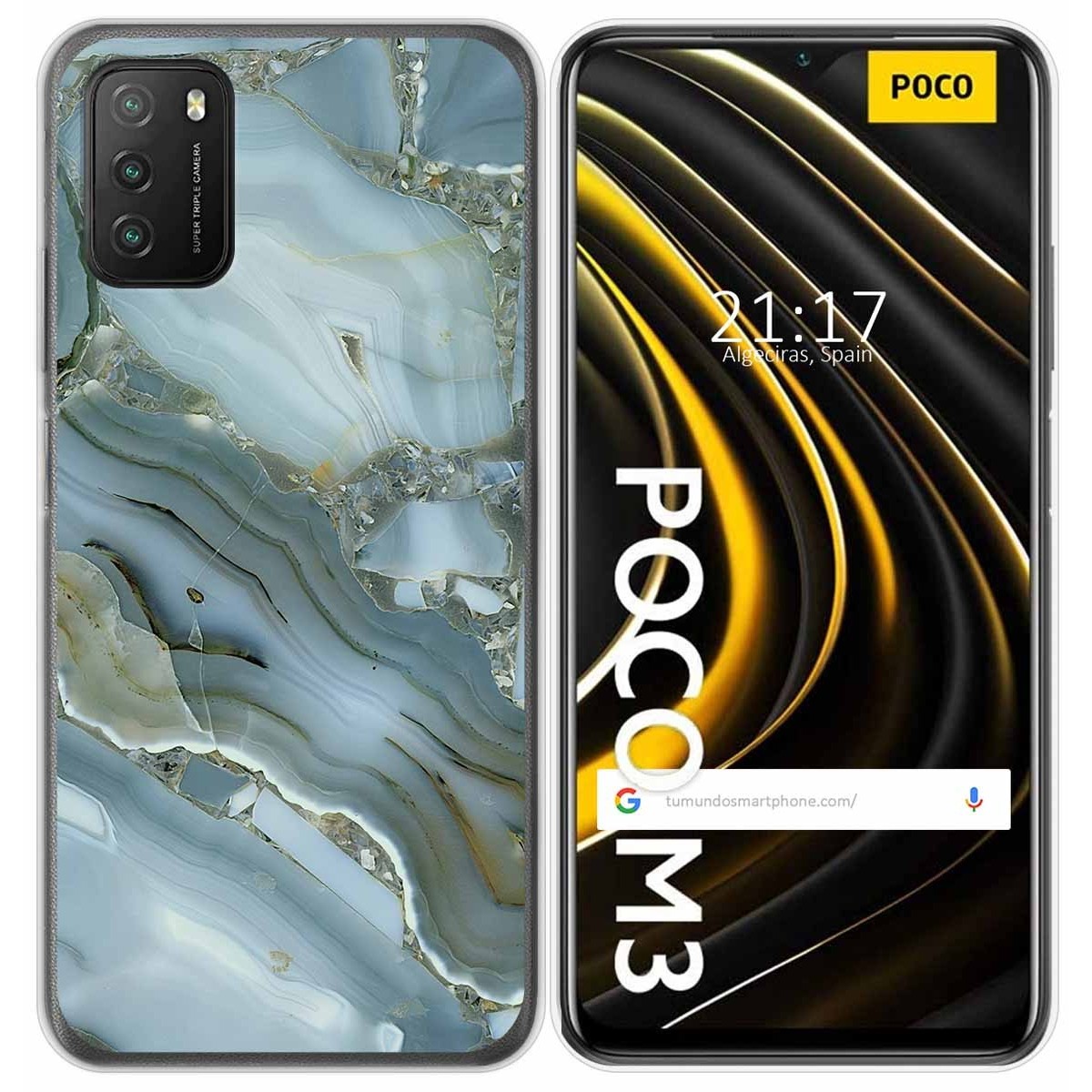 Funda Gel Tpu para Xiaomi POCO M3 / Redmi 9T diseño Mármol 09 Dibujos