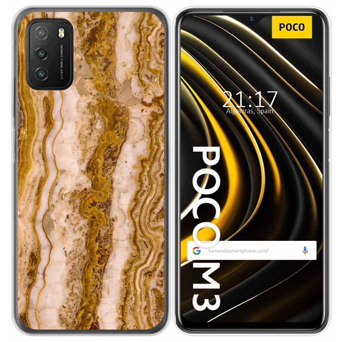 Funda Gel Tpu para Xiaomi POCO M3 / Redmi 9T diseño Mármol 10 Dibujos