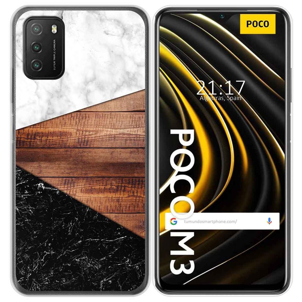 Funda Gel Tpu para Xiaomi POCO M3 / Redmi 9T diseño Mármol 11 Dibujos