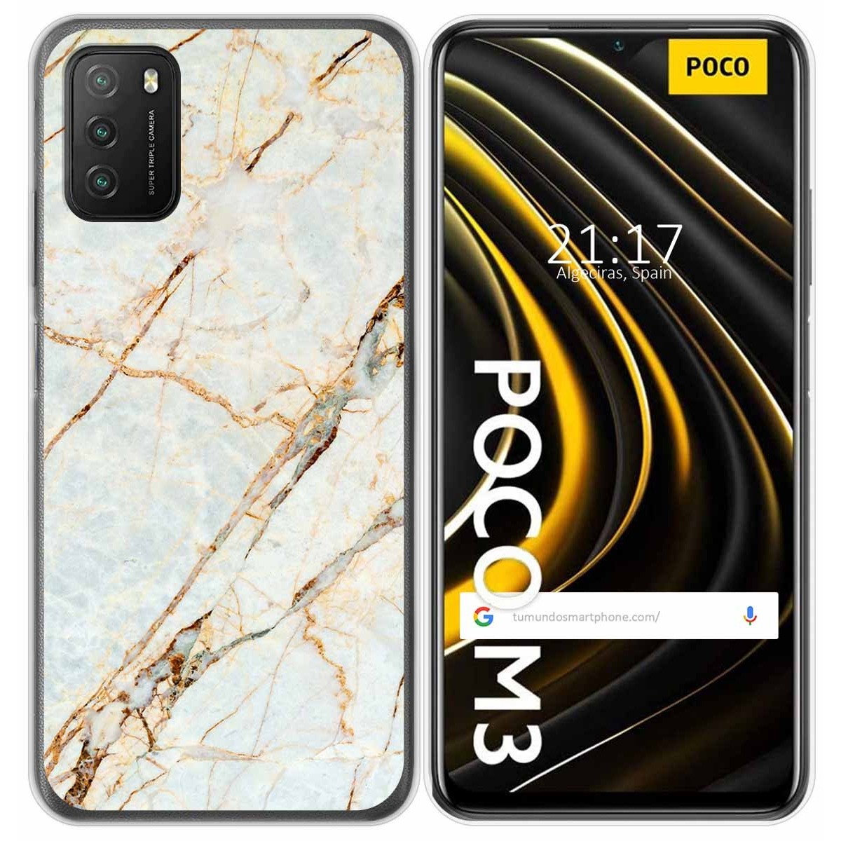 Funda Gel Tpu para Xiaomi POCO M3 / Redmi 9T diseño Mármol 13 Dibujos