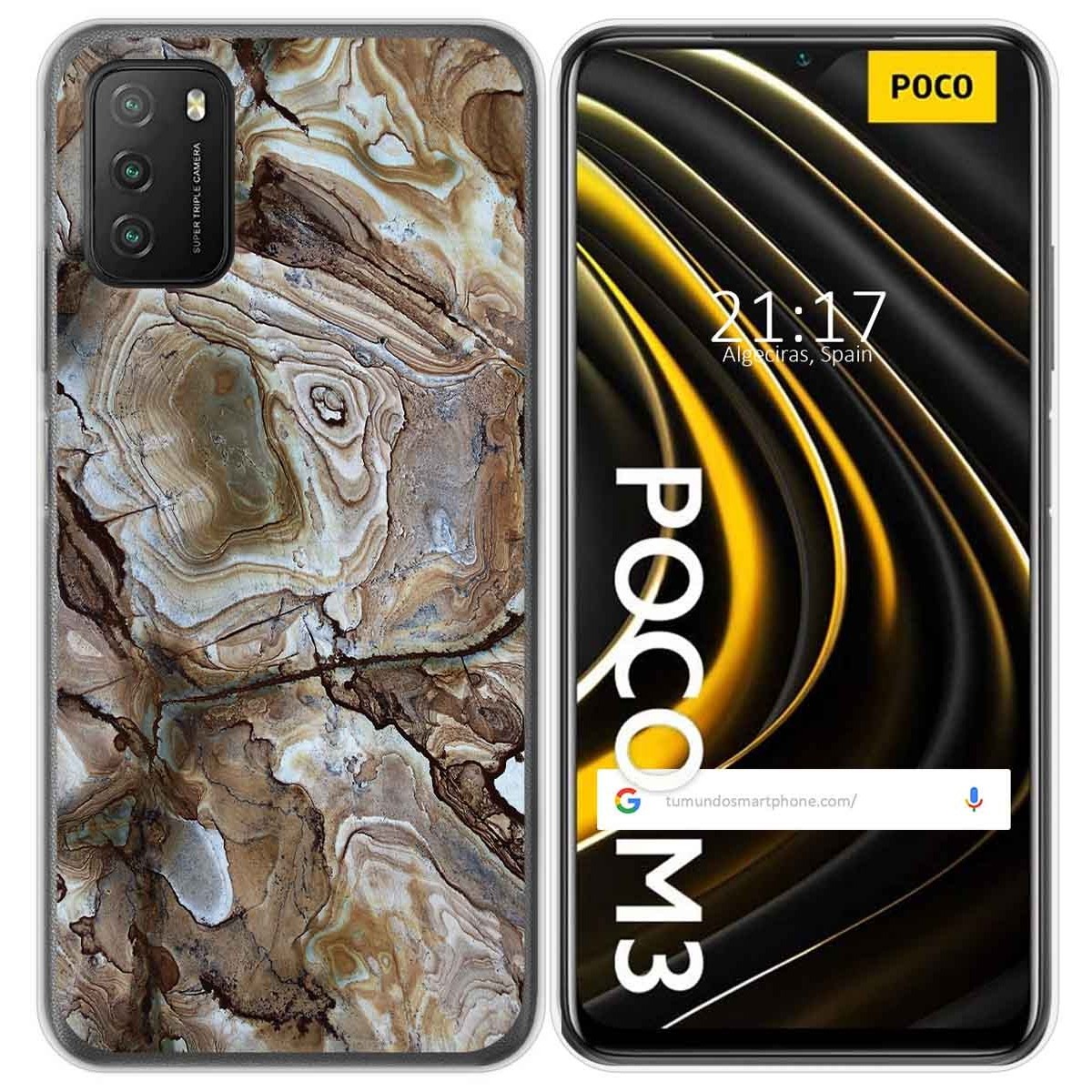 Funda Gel Tpu para Xiaomi POCO M3 / Redmi 9T diseño Mármol 14 Dibujos