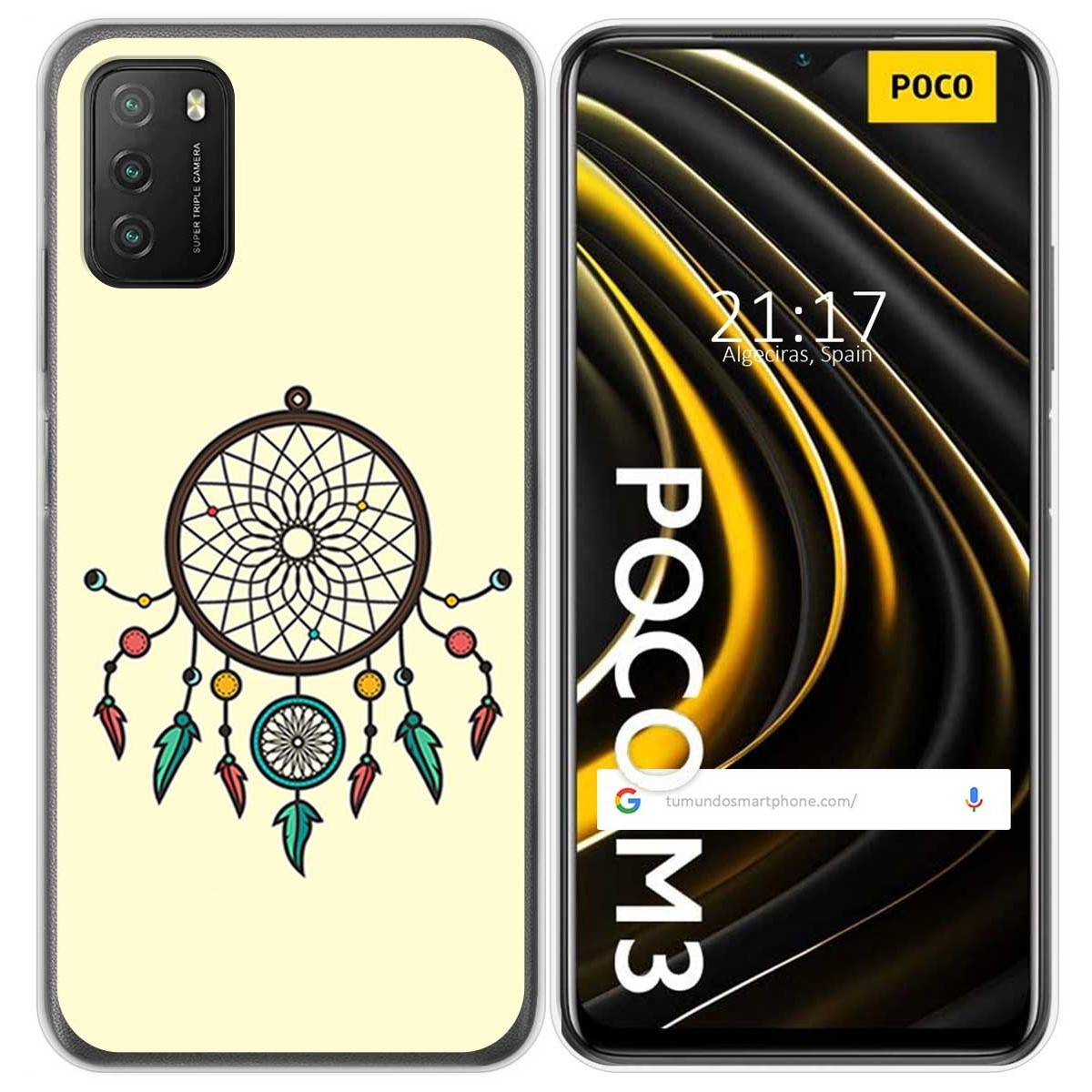 Funda Gel Tpu para Xiaomi POCO M3 / Redmi 9T diseño Atrapasueños Dibujos