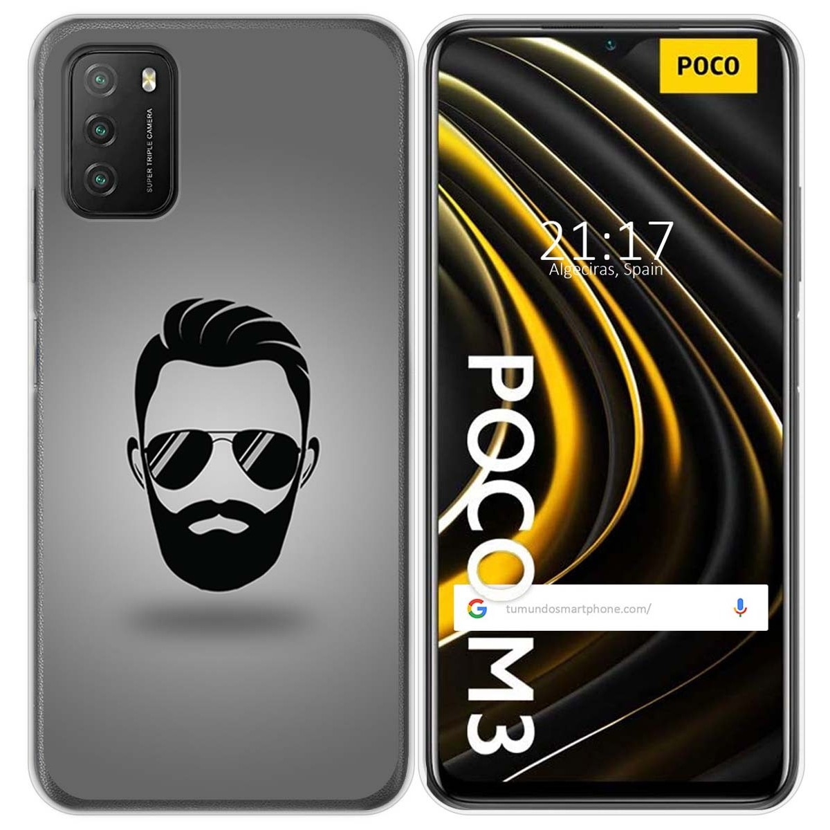 Funda Gel Tpu para Xiaomi POCO M3 / Redmi 9T diseño Barba Dibujos