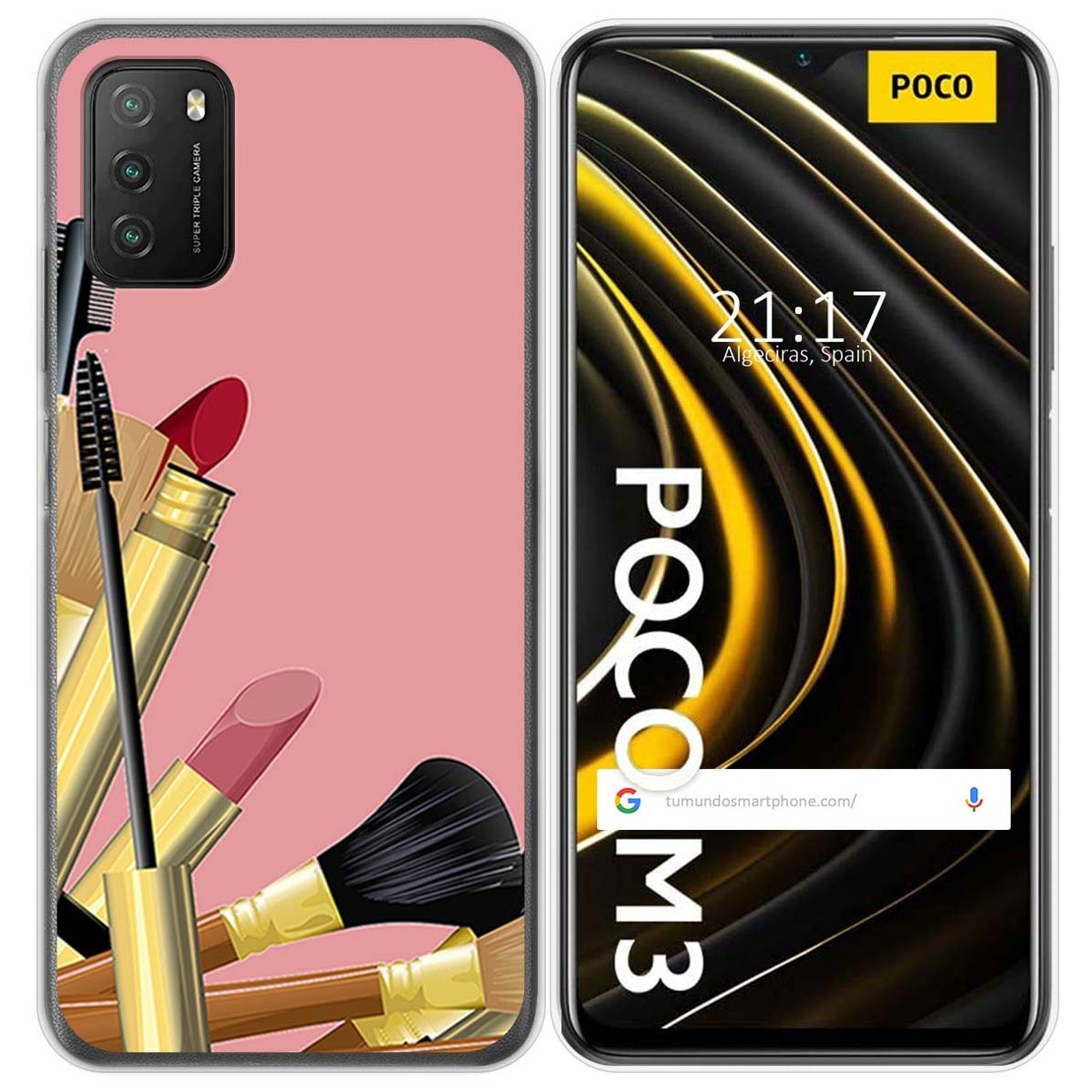 Funda Gel Tpu para Xiaomi POCO M3 / Redmi 9T diseño Brochas Dibujos