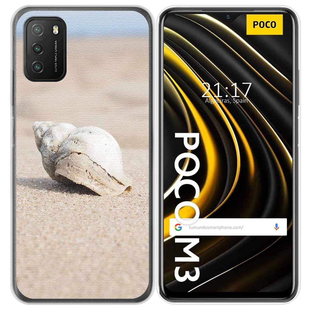 Funda Gel Tpu para Xiaomi POCO M3 / Redmi 9T diseño Concha Dibujos