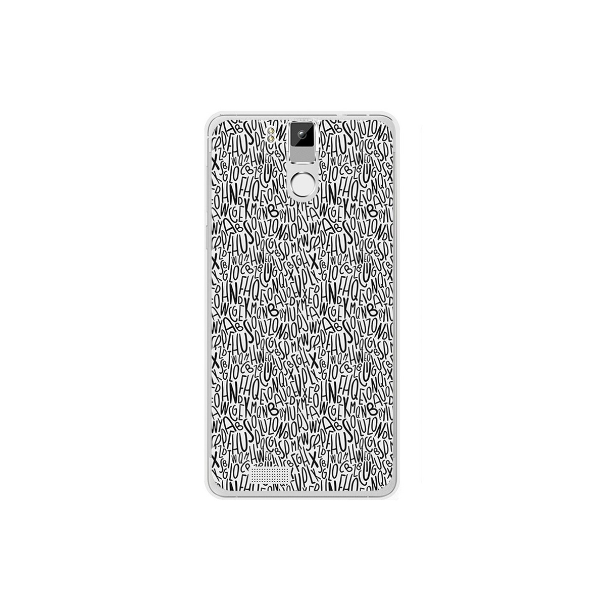 Funda Gel Tpu para Oukitel K6000 / K6000 Pro Diseño Letras Dibujos