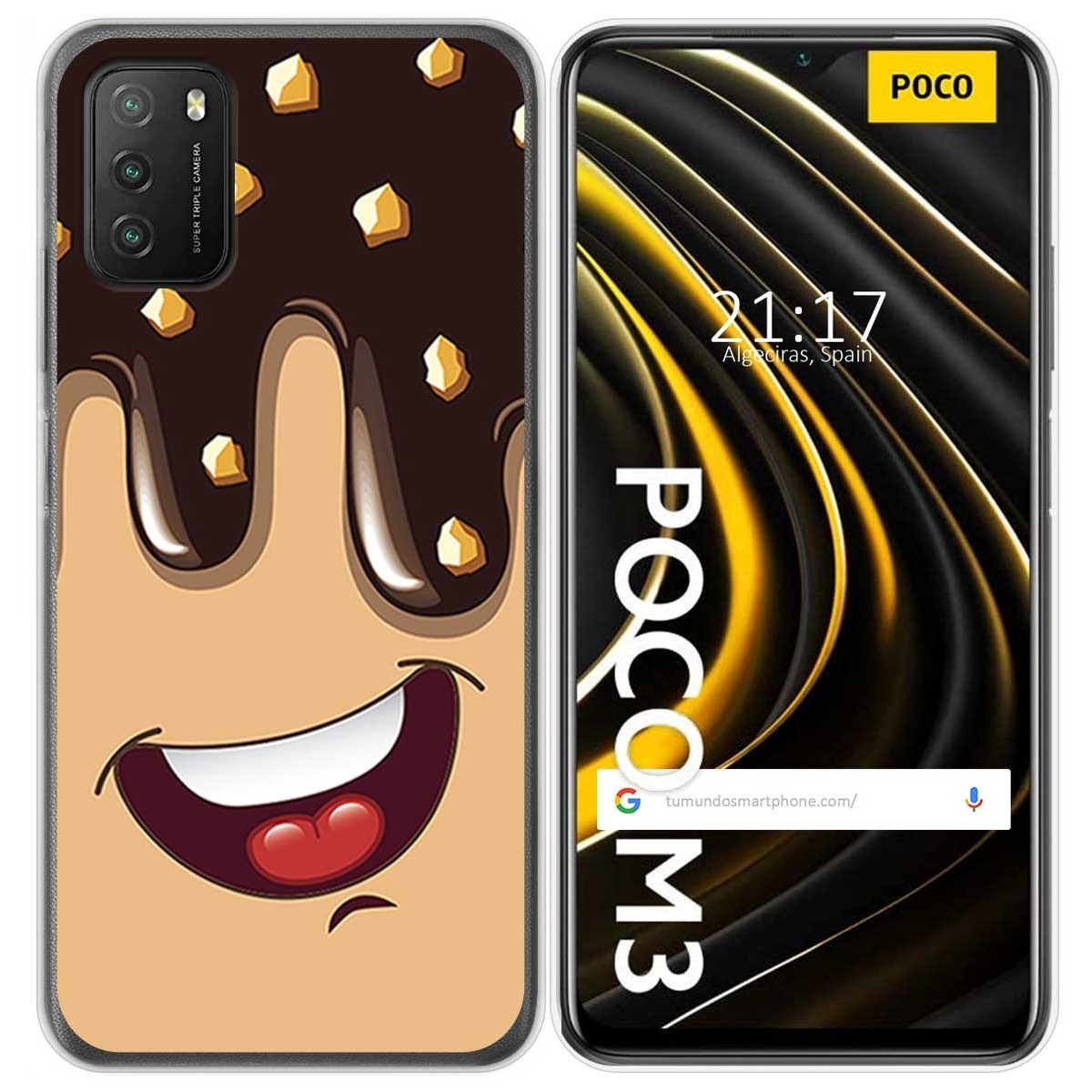 Funda Gel Tpu para Xiaomi POCO M3 / Redmi 9T diseño Helado Chocolate Dibujos