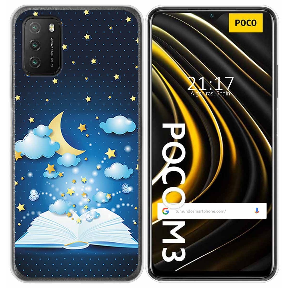 Funda Gel Tpu para Xiaomi POCO M3 / Redmi 9T diseño Libro Cuentos Dibujos