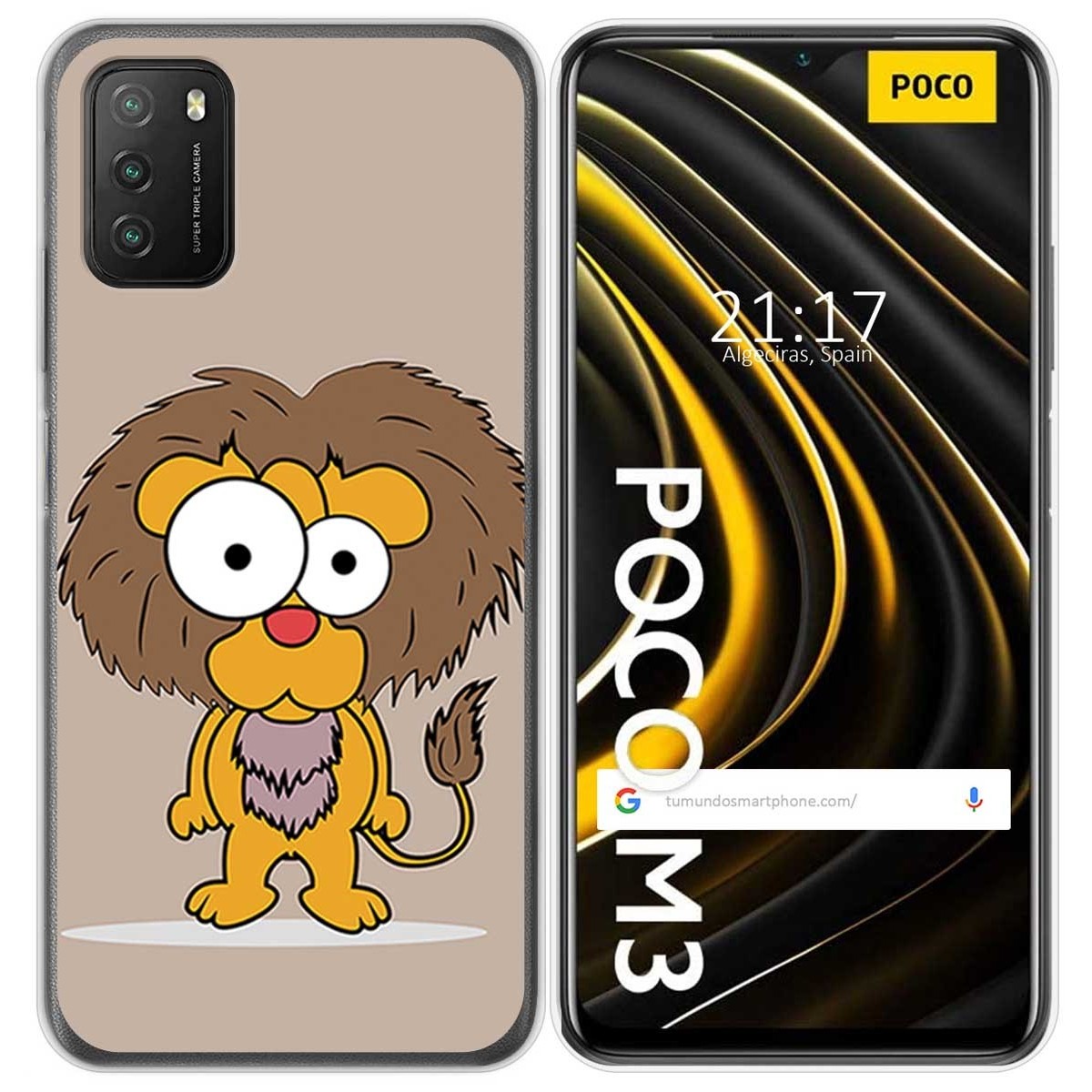 Funda Gel Tpu para Xiaomi POCO M3 / Redmi 9T diseño Leon Dibujos