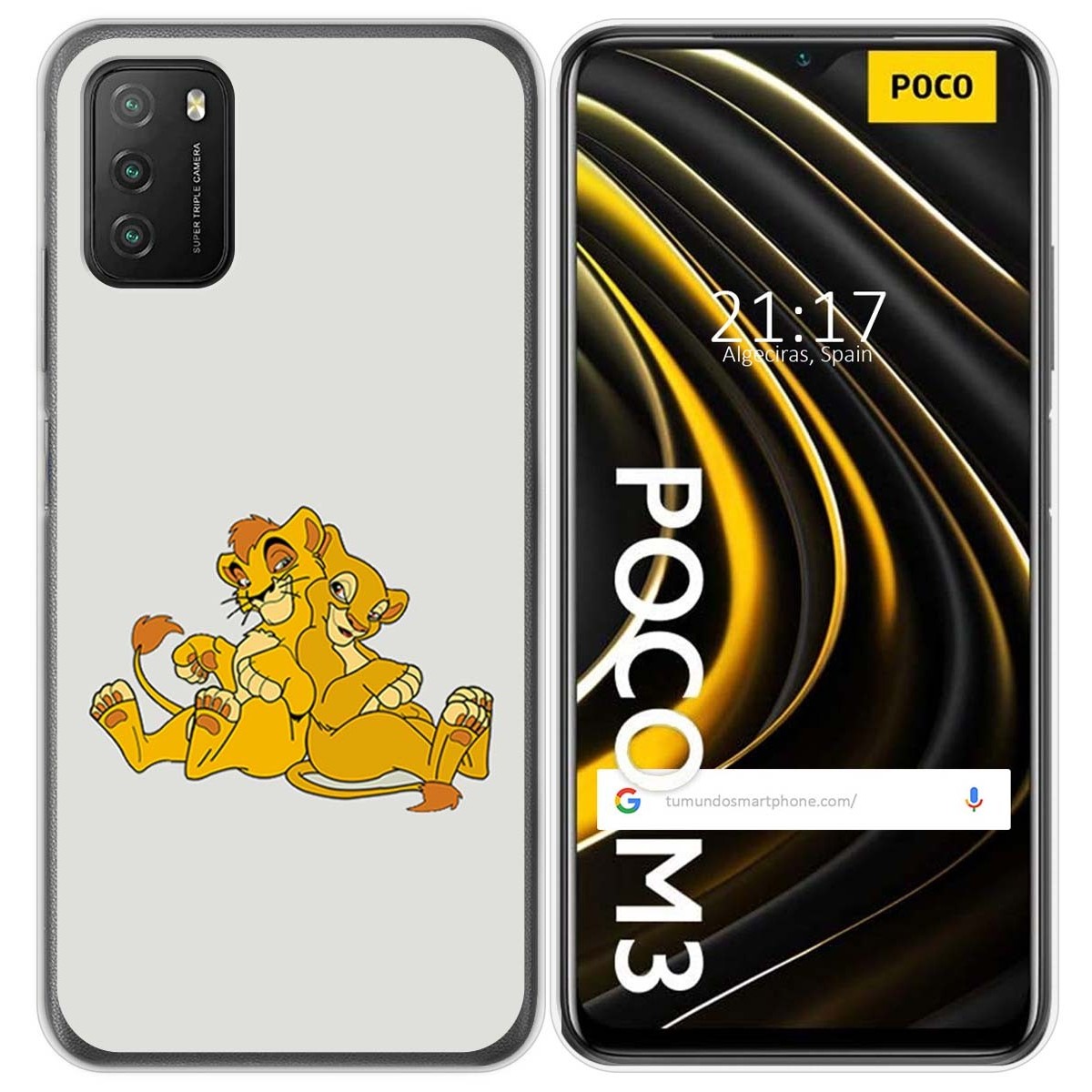 Funda Gel Tpu para Xiaomi POCO M3 / Redmi 9T diseño Leones Dibujos