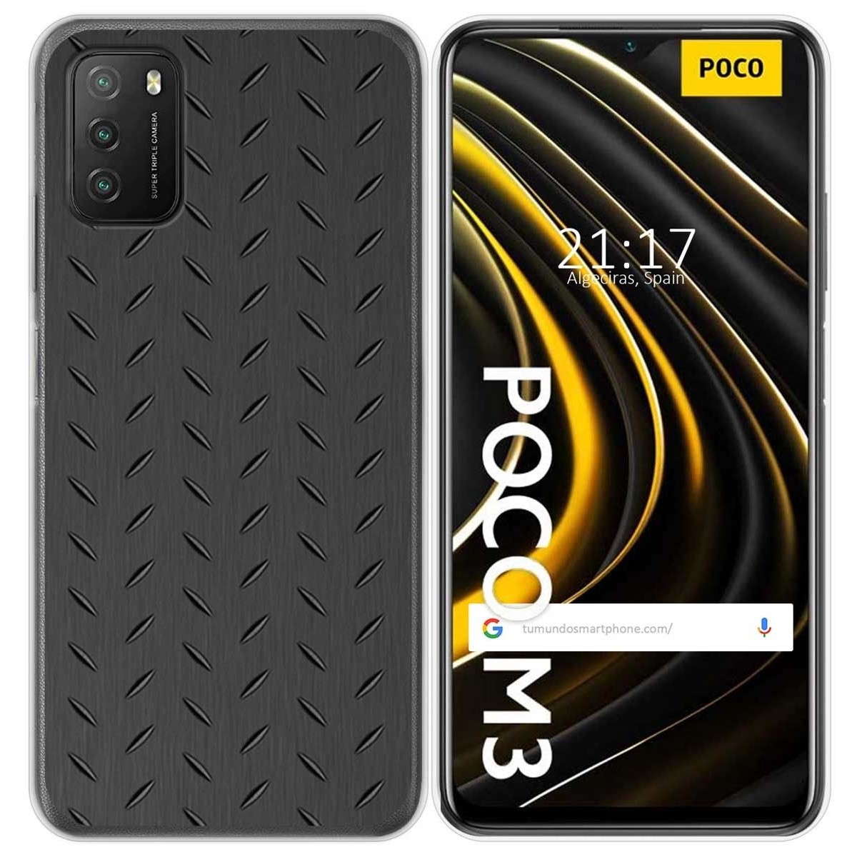 Funda Gel Tpu para Xiaomi POCO M3 / Redmi 9T diseño Metal Dibujos