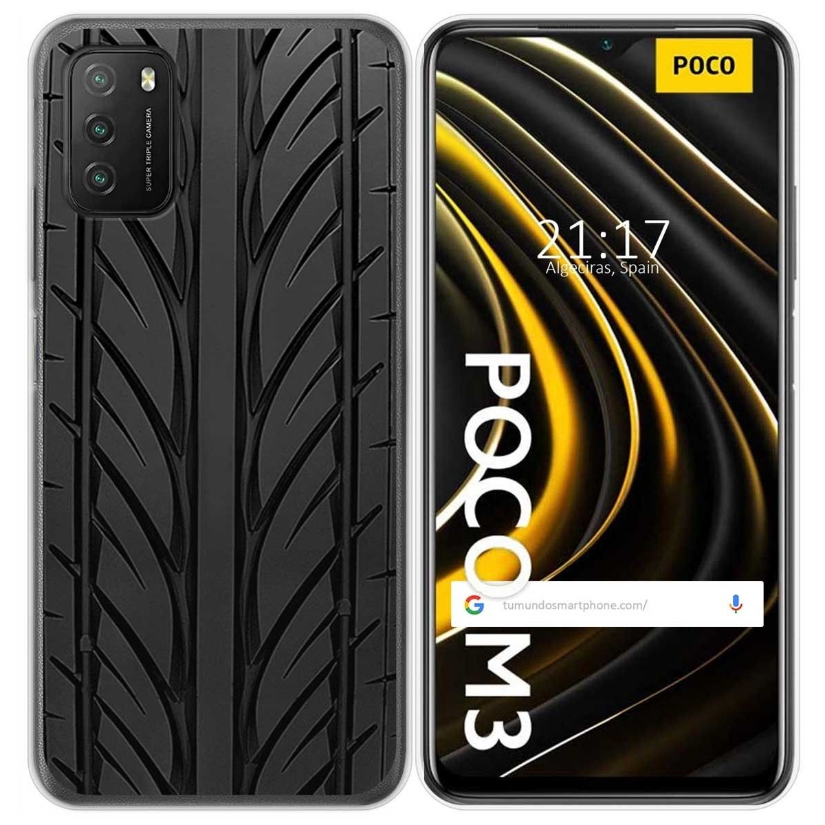 Funda Gel Tpu para Xiaomi POCO M3 / Redmi 9T diseño Neumatico Dibujos