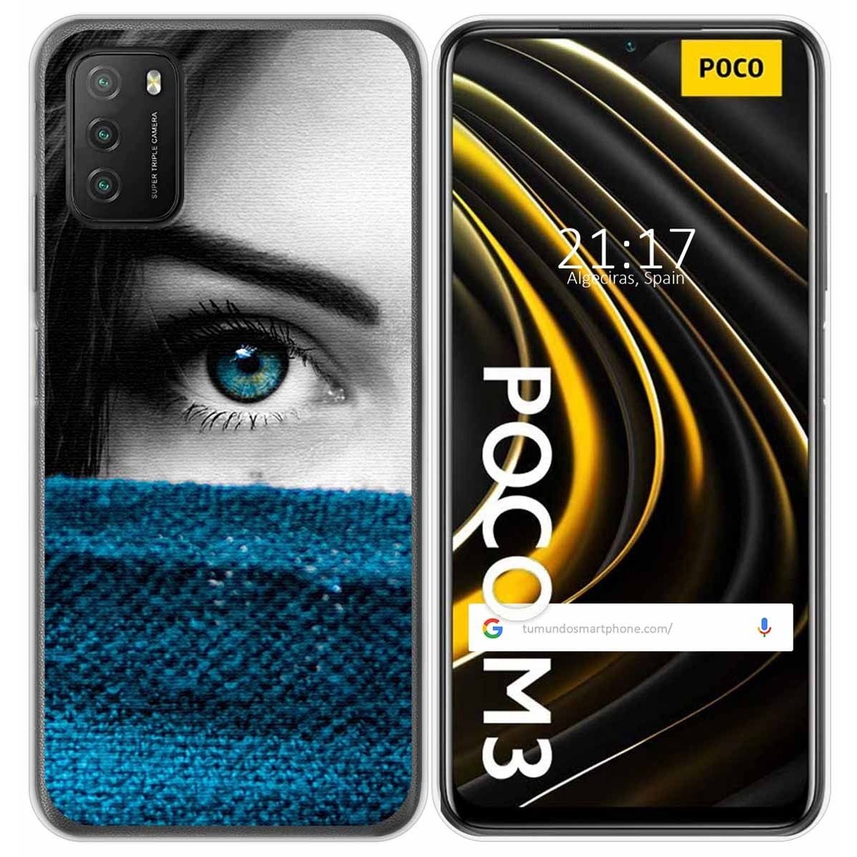 Funda Gel Tpu para Xiaomi POCO M3 / Redmi 9T diseño Ojo Dibujos