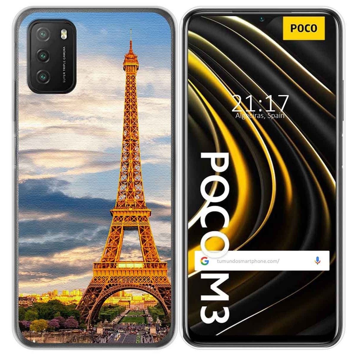 Funda Gel Tpu para Xiaomi POCO M3 / Redmi 9T diseño Paris Dibujos