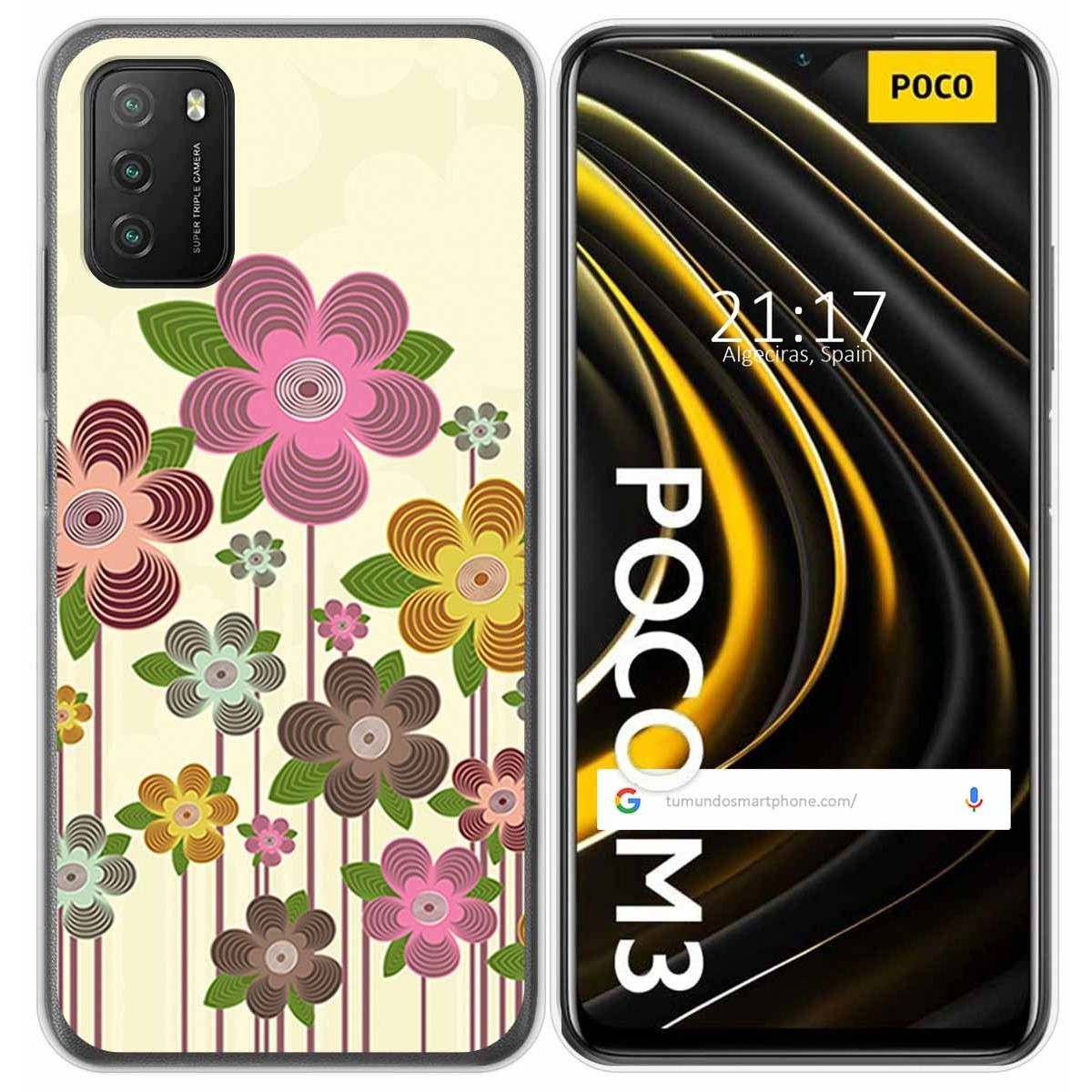 Funda Gel Tpu para Xiaomi POCO M3 / Redmi 9T diseño Primavera En Flor Dibujos