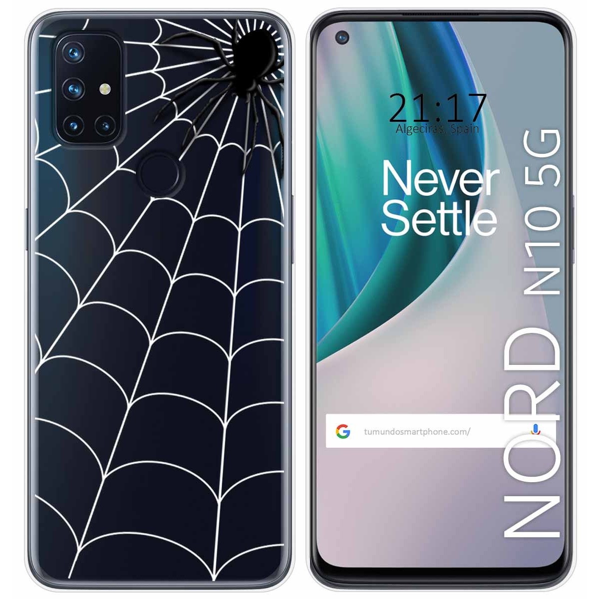 Funda Gel Transparente para Oneplus Nord N10 5G diseño Araña Dibujos