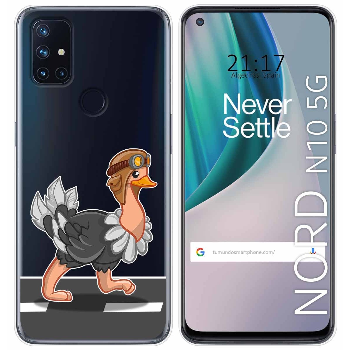 Funda Gel Transparente para Oneplus Nord N10 5G diseño Avestruz Dibujos