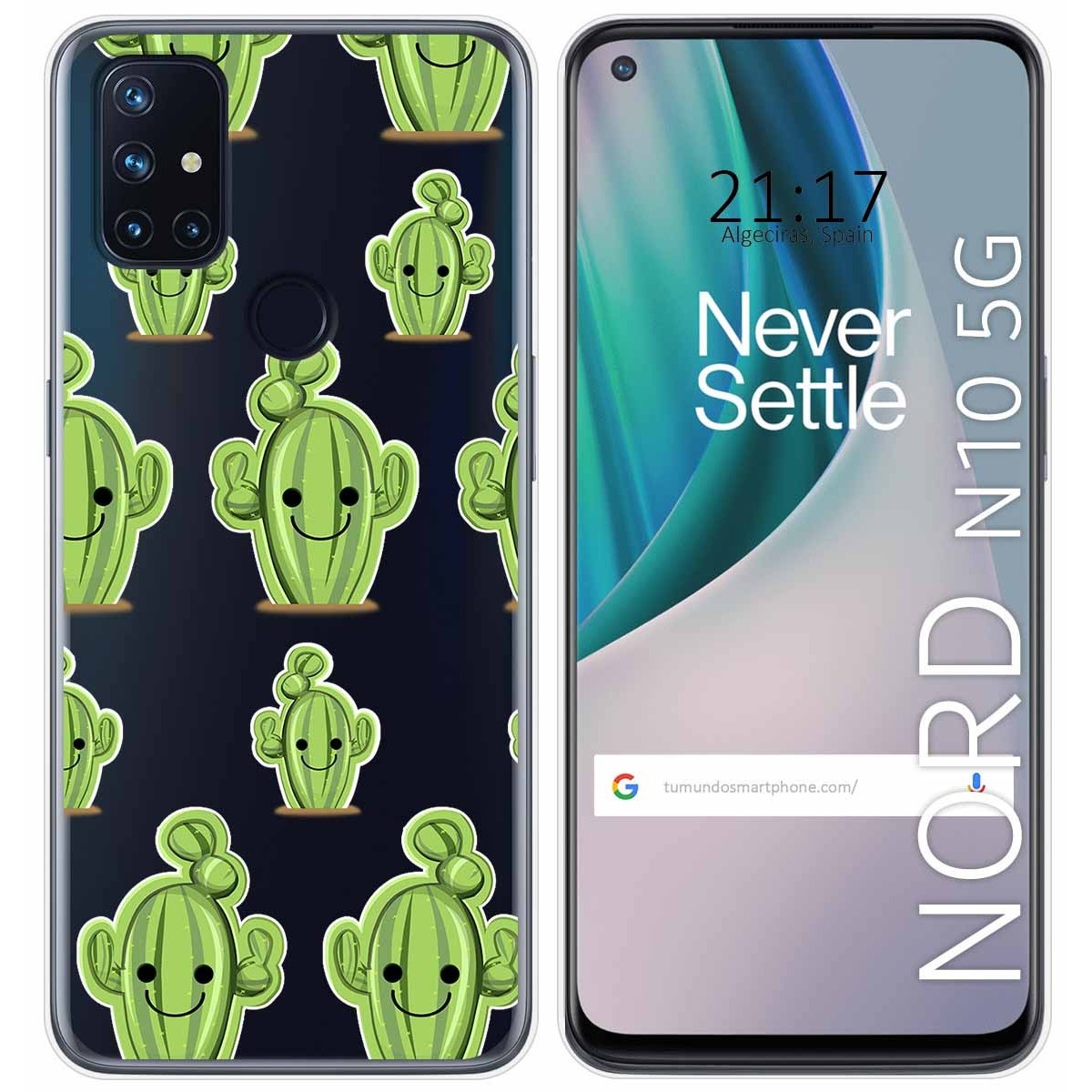 Funda Gel Transparente para Oneplus Nord N10 5G diseño Cactus Dibujos