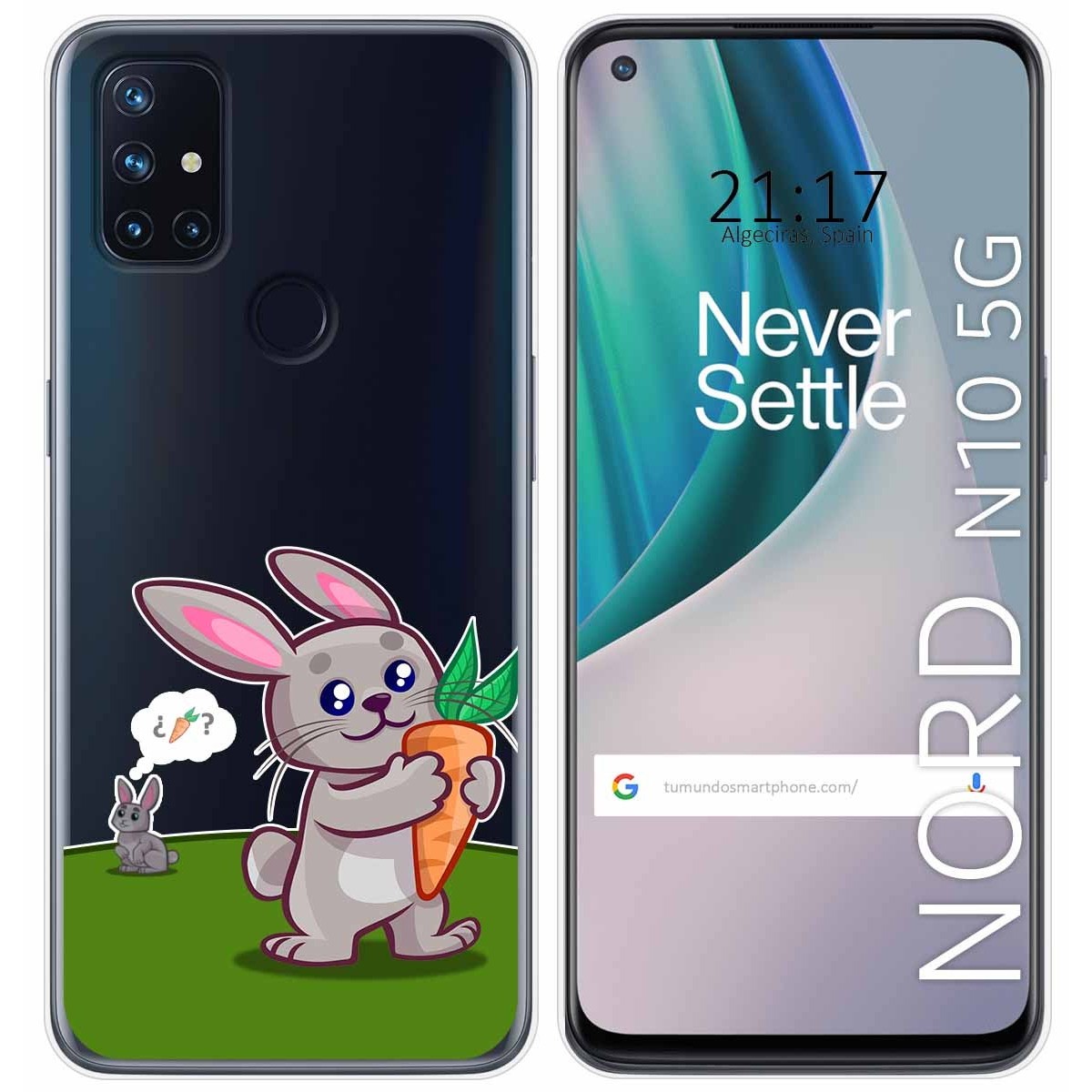 Funda Gel Transparente para Oneplus Nord N10 5G diseño Conejo Dibujos