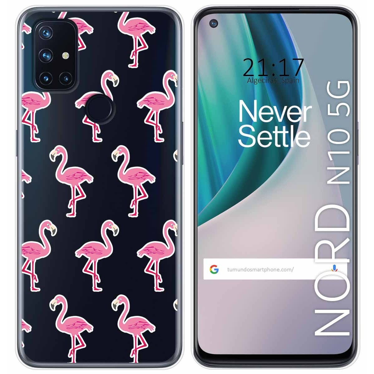 Funda Gel Transparente para Oneplus Nord N10 5G diseño Flamenco Dibujos