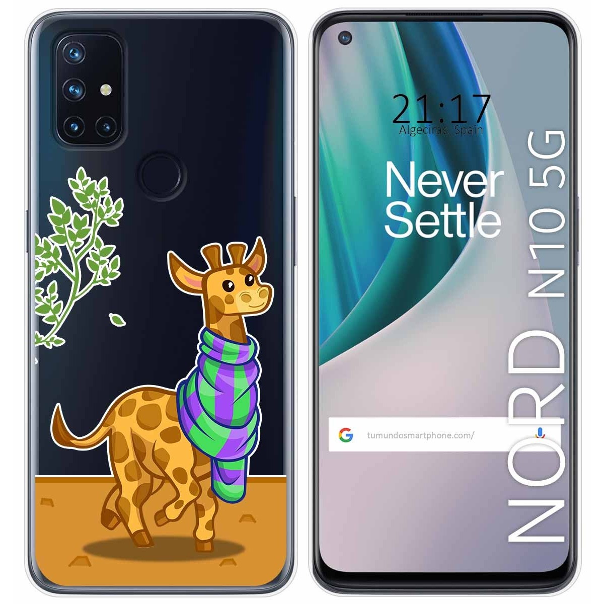 Funda Gel Transparente para Oneplus Nord N10 5G diseño Jirafa Dibujos
