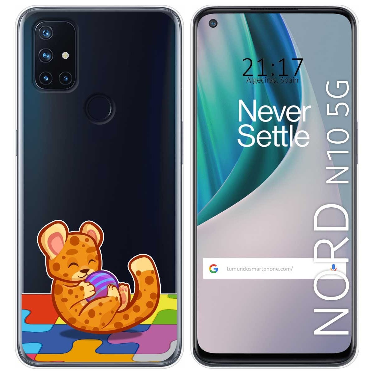 Funda Gel Transparente para Oneplus Nord N10 5G diseño Leopardo Dibujos